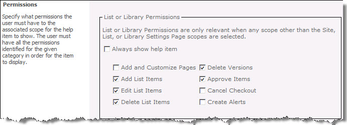 Security trimmed interface